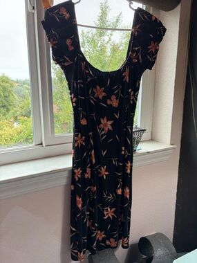 coral satin midi dress Aminata Maxi Dress